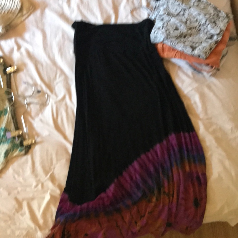 Fun coral and purple skirt
